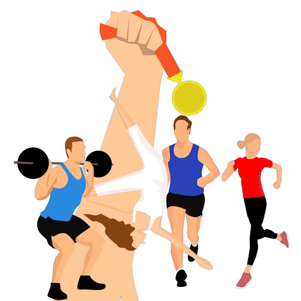 Illustration von Sportlern